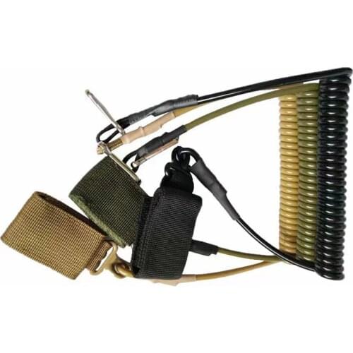 Outdoor CS Equipment Multi-functional Enhanced Tactical Mission Lanyard, Anti-lost Hand Rope, Military Fan Spring Gun Rope