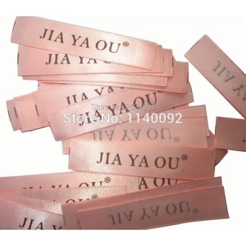 Customized women hair extension ribbon printing/printed satin ribbon/silk tape/custom clothing labels/logo name 1000 pcs a lot