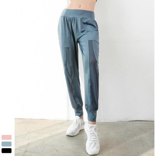 Women Pink Running Quick Dry Loose Pants Black Blue Casual Breathable Fitness Sportswear Plus Size 162