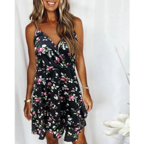 2021 Vintage Casual Sundress Female Beach Boho Dress Knee-length Sexy Backless Women Dress Summer Floral Print Sleeveless Dress