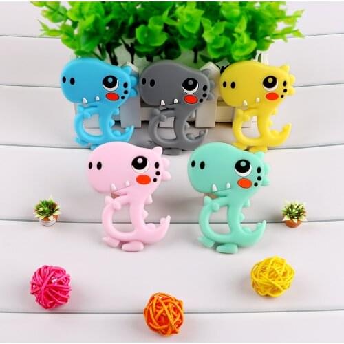 Kovict BPA Free 1PC dinosaur Silicone Baby Teether Cute Baby Teething Toys Chewable Animal Shape Baby Products Nursing Gift