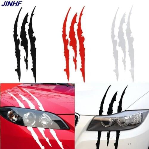1pc Auto Car Sticker Reflective Monster Claw Scratch Stripe Marks Headlight Decal