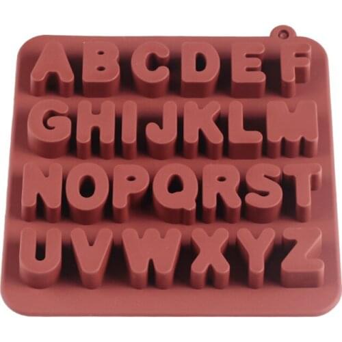 26 English Alphabets Letters Shape DIY Jelly Ice Silicone Mold Cake Decorating Fondant Chocolate Moulds Handmade Baking Tools