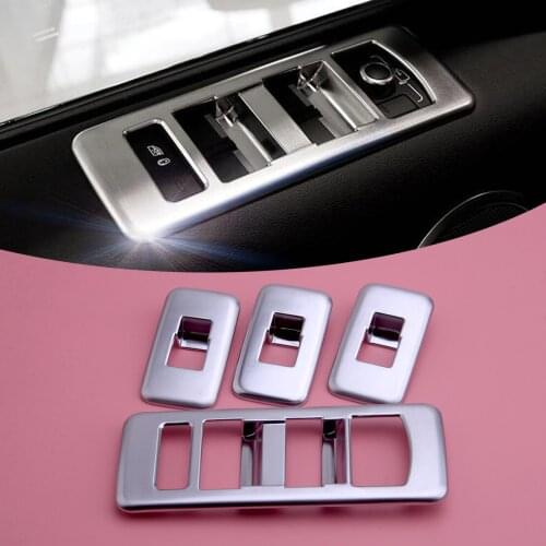 4 Pcs ABS Chrome Window Lift Switch Frame Cover Fit for Land Rover Range Rover Sport 2014 2015 2016 2017
