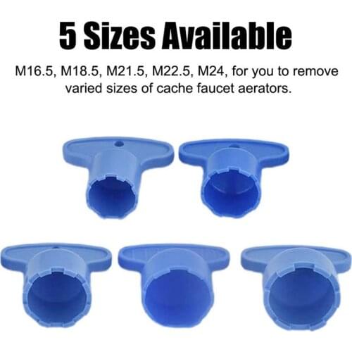 5 Pieces/Set Cache Faucet Aerator Key Aerator Removal Wrench Tools ABS Faucet Foamer Wrench Practical Aerator Removal Accessory