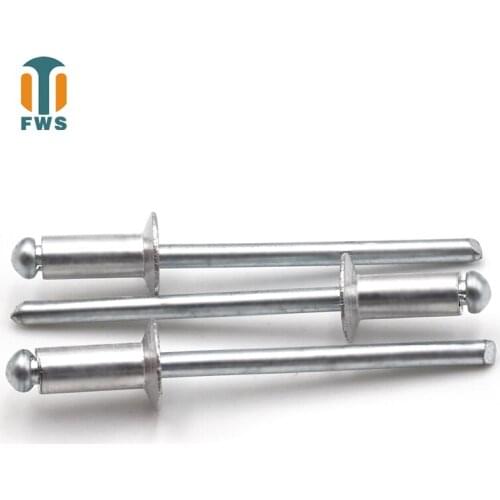 50 PCS M5 18-30mm DIN EN ISO 15978 GB /T 12617.1 Aluminum Open End Blind Rivets With Break Pull Mandrel And Countersunk Head