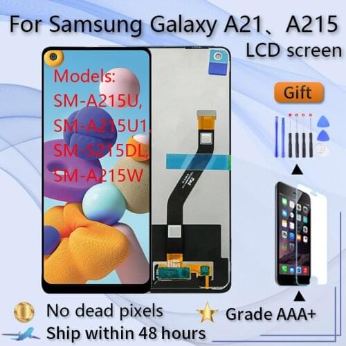 6.5" NEW AMOLED For Samsung Galaxy A21 A215 SM-A215U SM-A215U1 LCD Display Touch Screen Digitizer Glass Assembly Display Replac