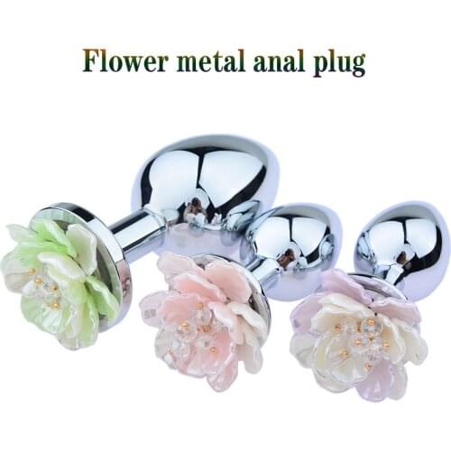 2020New stainless steel Anal Plug Ass Plug Anal Dilator ButtPlug Vaginal Anal Dildo Tail Flower Smooth Anal SexToy For Woman Man