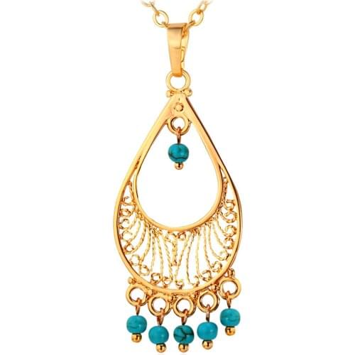 Collare Indian Jewelry Pendant Gold/Silver Necklace Women Wholesale Turkish Jewelry Nature Stone Necklace Bohemia Necklace P217