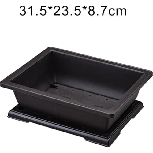 Flower Pot Imitation Plastic Balcony Rectangle Bonsai Bowl Basin Nursery Planter Hot 2020