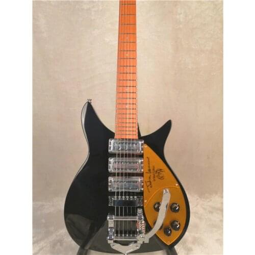 325 electric guitar fingerboard has varnish, black paint alder body