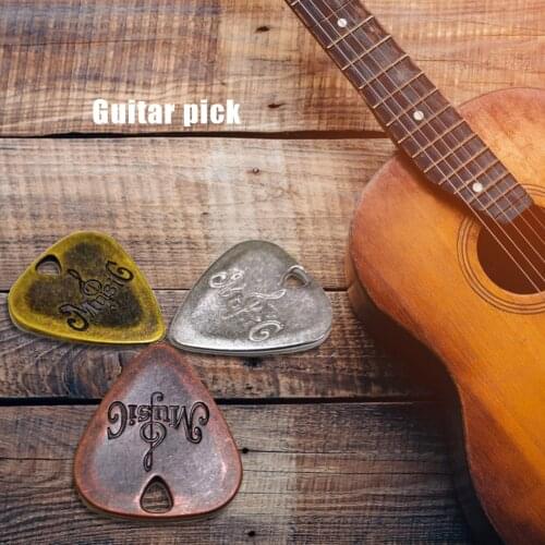 Durable Zinc Alloy Guitar Pick Classic Plectrum for Electric Guitar Musical Instrument Stringed Instruments Accessory