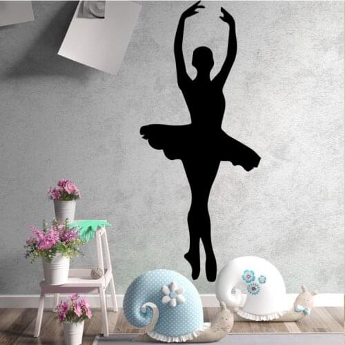 Beauty dancing girls Pvc Wall Decals Home Decor For girls Room Wall Stickers ballet Waterproof Wallpaper
