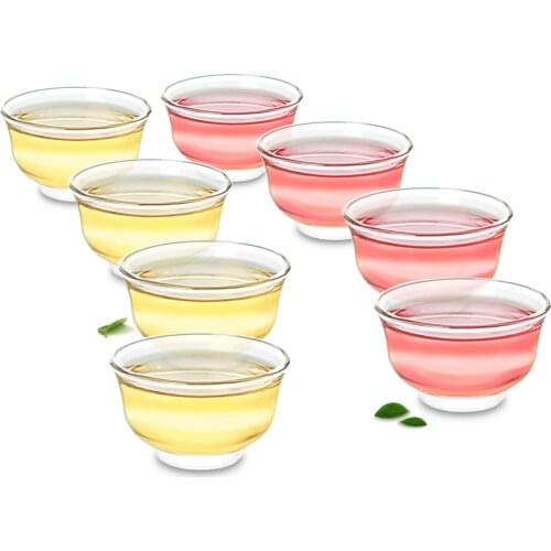 Lots 30ml Heat Resistant Small Bowl Clear Glass Handmade Tea Cups