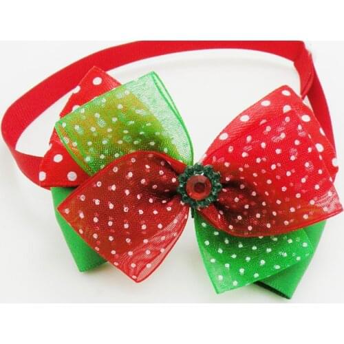 Armi store Handmade Lace Dot Pattern Ribbon Dog Tie Dogs Christmas Ties Bow 6033019 Pet Accessories Wholesale