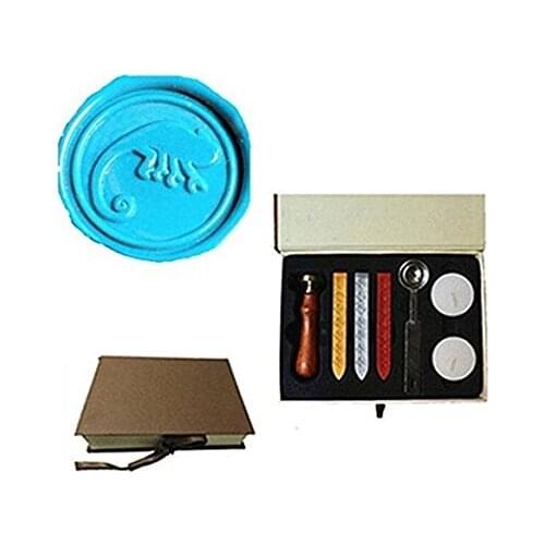 MDLG Vintage Lizard Custom Picture Logo Wedding Invitation Wax Seal Sealing Stamp Sticks Spoon Gift Box Set Kit