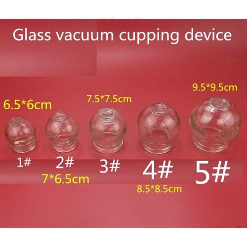 Medical Traditional Chinese Glass Cupping Jar 5 Size Glass Cupping Jar Cupping Therapy Transparent Glass Glass Cupping Fire Cup