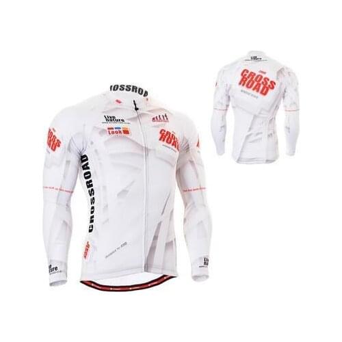 Men`s Long Sleeve Cycling Jersey W/ Useful 3 Rear-pockets & Non-slip Silicone Band Bicycle Cycle Gear MTB Road Bike Clothing