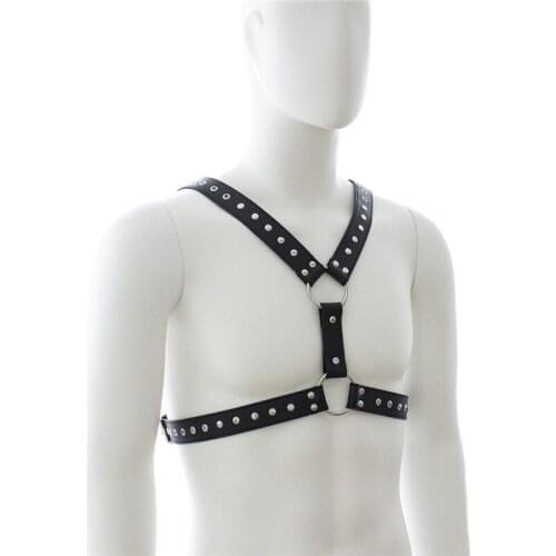New PU Leather Male Harness Body Bdsm Fetish Slave Restraints, Bondage Belt Adult Game Sex Toy For Men Bodysuit