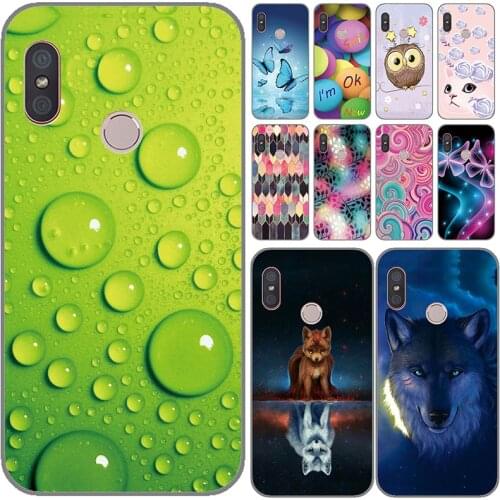 Soft Phone Case for Xiaomi Mi A2 Lite/ Redmi 6 Pro 5.84incn Cases Panda Funda Colorful Flower Silicone TPU Back Cover Shell