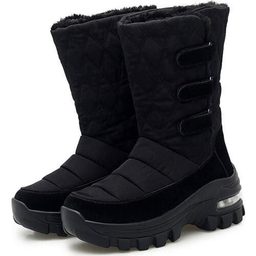 2020 New Winter Shoes; Warm Womens Boots; Sets of Feet; Snow Boots; Non-slip Thick-soled High-top Winter Boots Women