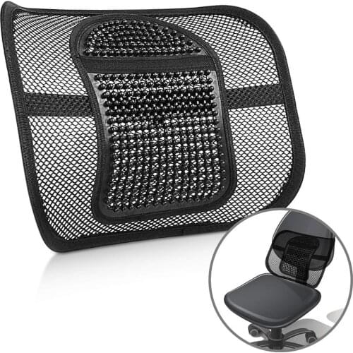 Ice Silk Mesh Car Seat Back Cushion Lumbar Waist Support Relief Office Home Pad