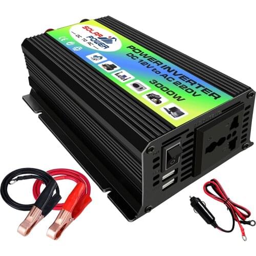 300W Home Car Travel Power Inverter DC12V to AC220V Converter Adapter Voltage