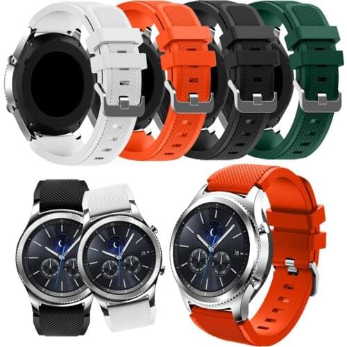 Replacement Silicone Watchband Wrist Strap for Samsung Gear S3 Frontier/Classic Wearable Devices Smart Accessories