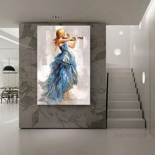 Modern MuralLiving Room AbstractPaintingPoster Prints Decorative Painting Modern Girl Ballerina Art Painting