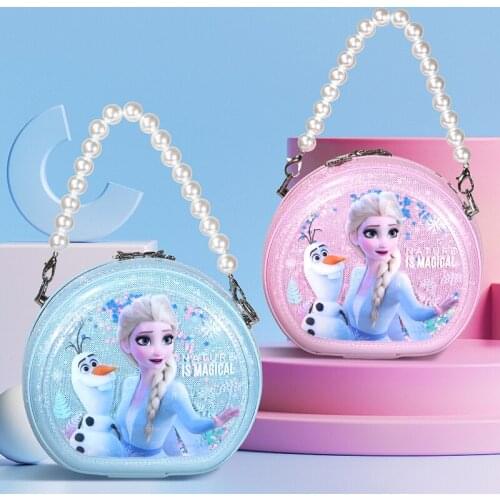 Cartoon Disney Frozen 2 Elsa Girls Handbag Small Backpack Kindergarten Mini Shoulder Bag Kids Crossbody Coin Purse Shopping Bag
