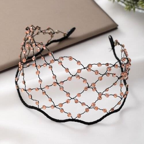 Baroque Crowns and Tiaras Head Buckle Rhinestones Pearl Wedding Queen Crown Princess Bridal Tiaras Hair Accessories for Women