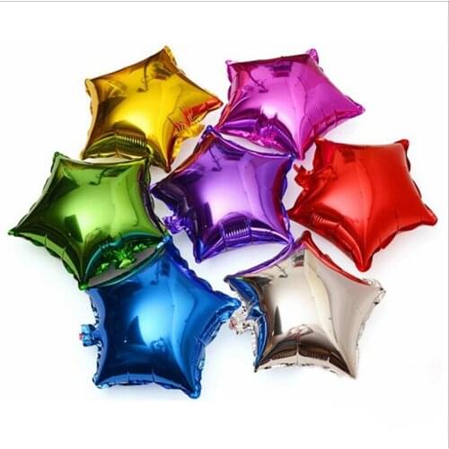 10/20/50 Pcs/Set 5 Inch Star Foil Balloons Wedding Birthday Party Backdrop Decor Air Inflatable Globos Child Gift Toy Supply