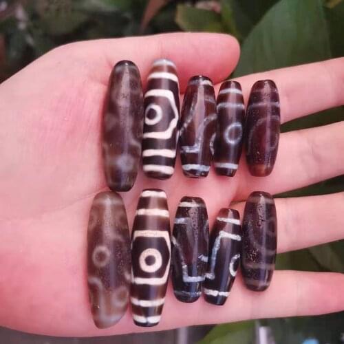 10pcs/lot multiple types Tibetan historical dzi beads horseshoe pattern classic jewellery primitive texture Folk collection