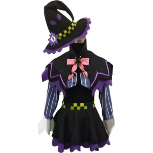 2021 Hololive VTuber Minato Murasaki Shion Witch Dress Uniform Cosplay Costume Halloween Party Outfit For Women Girls