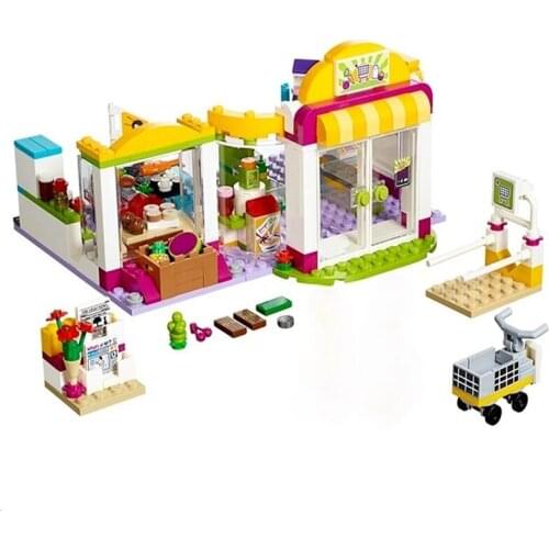 318pcs 10494 Girls Heart Lake City Supermarket Supermarket Shop 41118 Assembled Childrens Toy Gifts