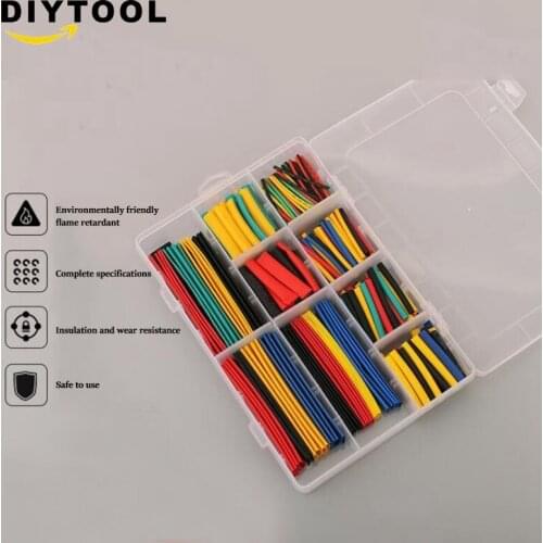 328PCS boxed environmentally friendly flame-retardant heat shrinkable tube set insulation sleeve