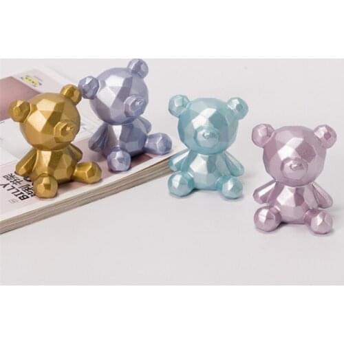 4pcs Creative Cartoon Animal Baking Cake Decoration Cute Lucky Bear Birthday Cake Decor Fairy Garden Birthday Gift Decoracion