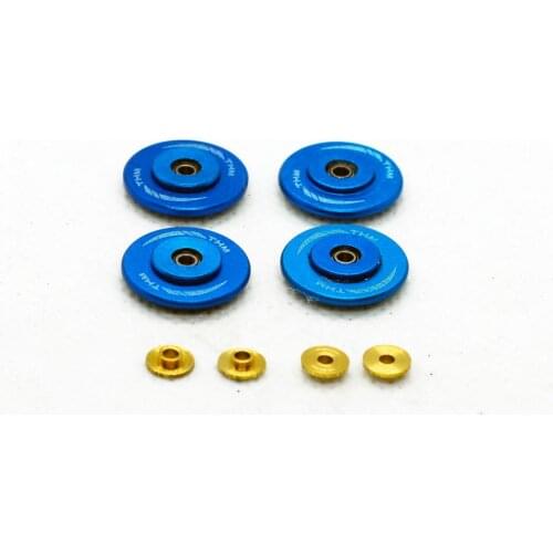 4 Pcs Tianhao 16.3mm Aluminum Guide Rollers T.H.M Guide Wheels for MINI 4WD Car Model Spare Parts