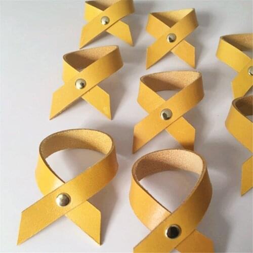 6pcs New Nordic style leather napkin buckle Korean version simple PU leather napkin clip Hotel Western food towel buckle