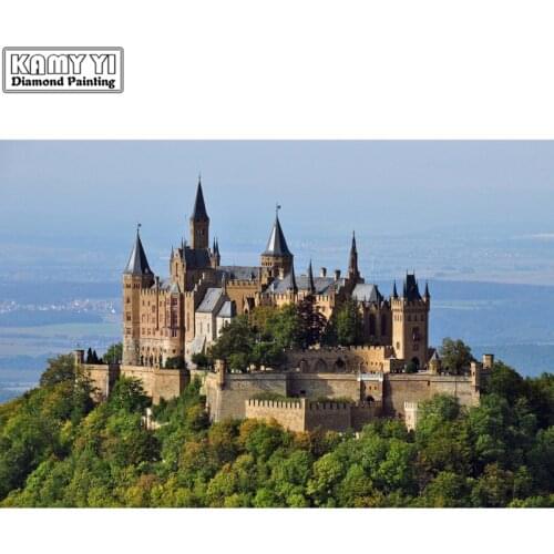 Diamond Embroidery DIY Diamond Painting Cross Stitch Castle In The Forest 5D Needlework Diamond Mosaic Diamant Full Layout Decor