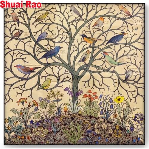 Diamond painting 5d Tree of Life Tropical Songbirds Art,Animal diy handmade embroidery kit full square/round drill home decor