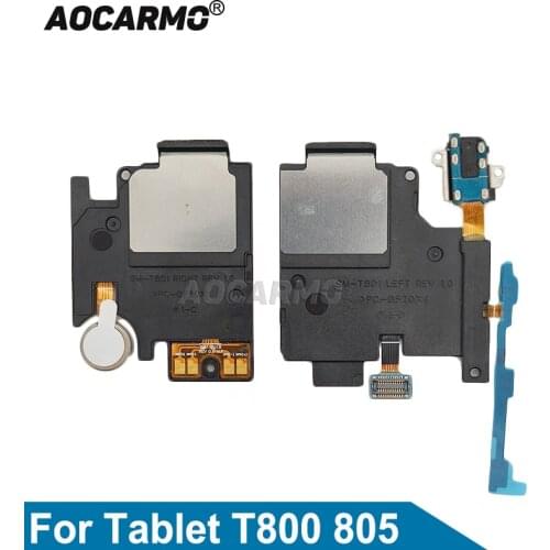 Aocarmo For Samsung Galaxy Tab SM-T800 T805 Loudspeaker With Vibrator Power On/Off Volume And Earphone Headset Jack Flex Cable
