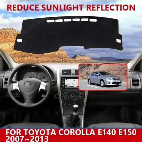 Car styling Suede Dashmat Dashboard custom Cover Pad Dash Mat Carpet for Toyota Corolla E140 E150 2007~2013