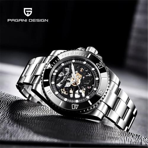 Pagani Design Top Brand Watch Men Stainless Steel Automatic Mechanical Watch Luxury Sapphire Waterproof Clock Relogio Masculino
