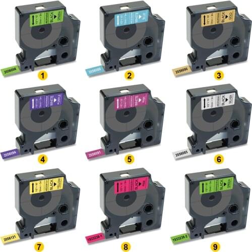 For Dymo D1 12mm Label Tape Flash Glitter Dymo Label Maker Compatible DYMO COLORPOP LabelManager 160 280 420P PnP Label Machine