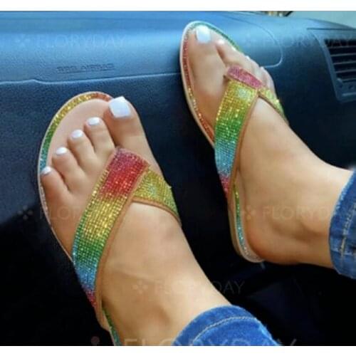 Breathable flats shoes slippers slides woman summer plus size sandals low heel leather women flat sandalias