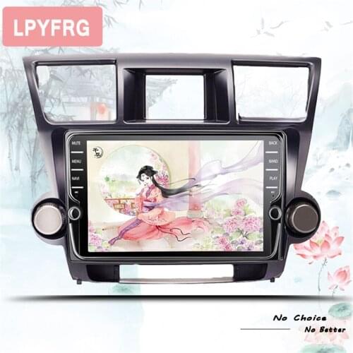 9" Head Unit Android 10.0 Car radio Stereo Built-in DSP Carplay Zlink For Toyota Highlander 2009-2014 GPS No DVD Player