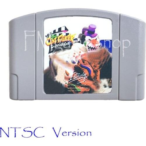 Clay Fighter Sculptors Cut memory card Game Cartridge for 64 bit USA NTSC Version Video Game Console Card vita