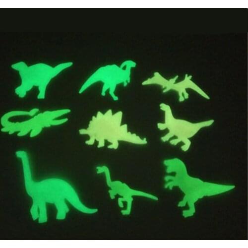 Creative Luminous dinosaur wall stickers glow in the dar cartoon dino toys decorative wall Pegatina children bedroom wallpaper