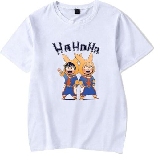 Hot Sale My Hero Academia Cute Short Sleeve Fashion I Am Here Costume Casual Loose Cartoon Base Shirt T-shirt Top Unisex